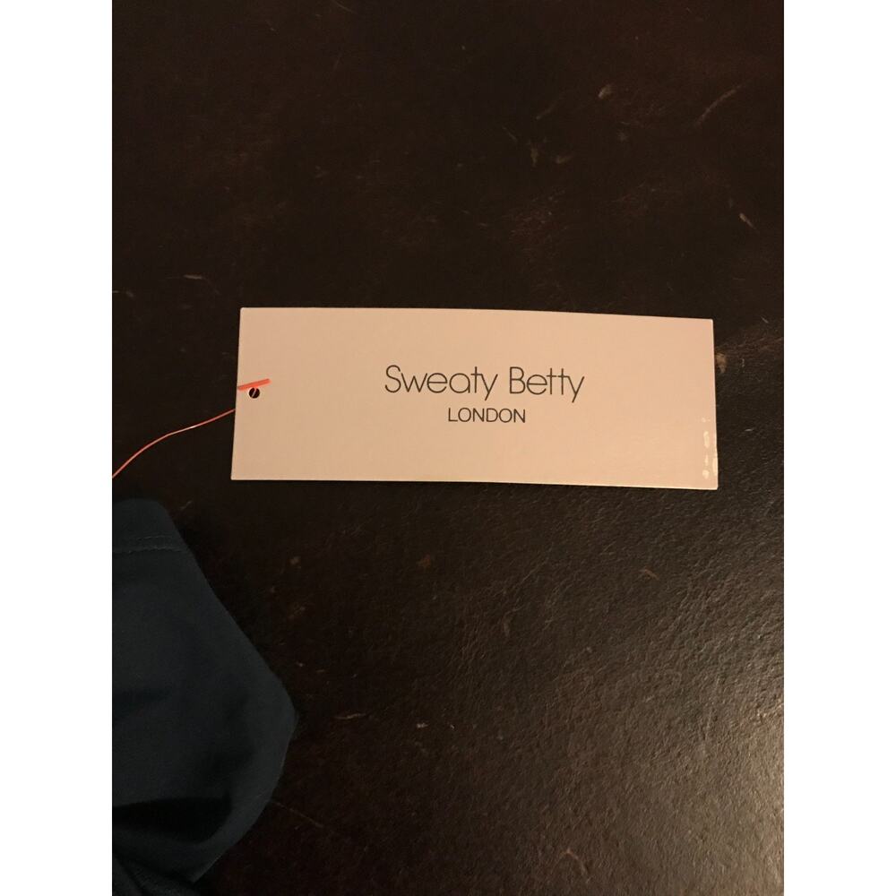 Sweaty Betty Obi Vest Large Blue Wrap Tank Built In Bra Athleisure Top - Picture 8 of 9